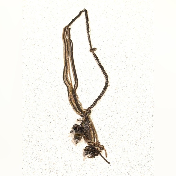 Elegant Multi-Chain Necklace with Beads - Picture 1 of 2